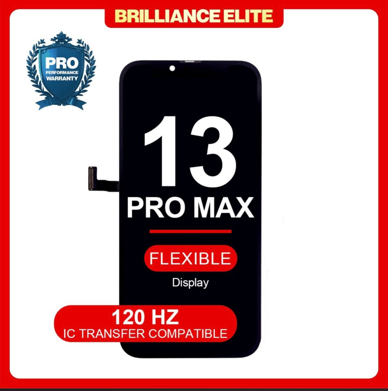 Brilliance Elite iPhone 13 Pro Max LCD With Touch Black Soft OLED (120 HZ)