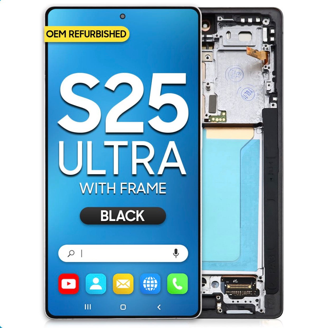 Samsung S25 Ultra LCD with Touch + Frame Black Refurbished