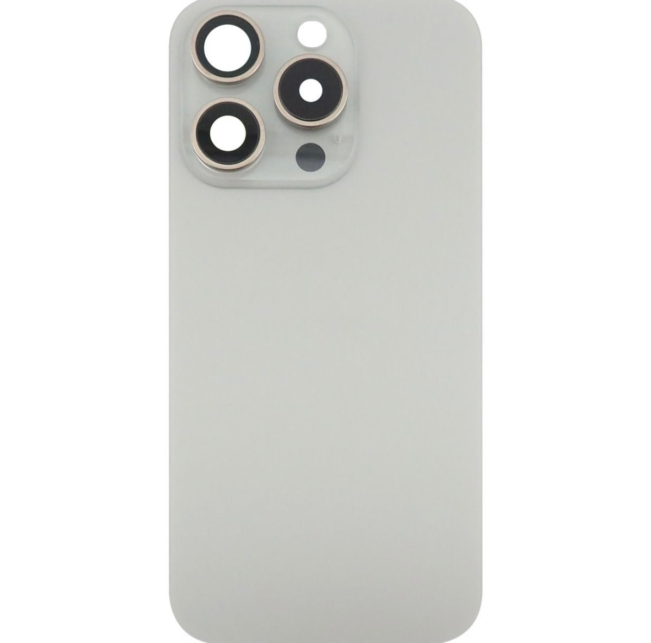 iPhone 15 Pro Back Glass W/Steel Plate Natural Titanium (OEM PULL)