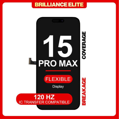 Brilliance Elite iPhone 15 Pro Max LCD With Touch Black Soft OLED (120 HZ)