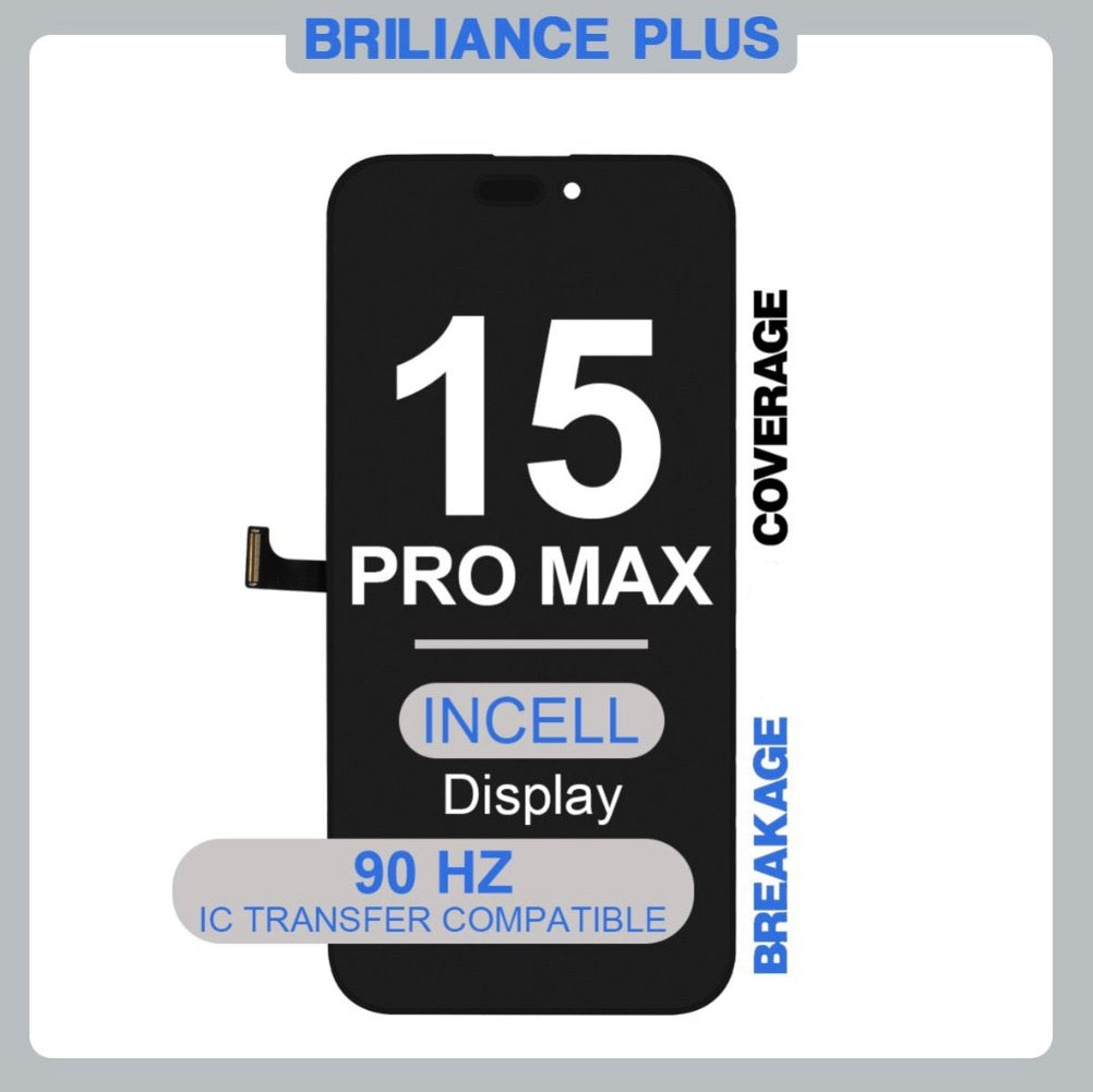 Brilliance Plus iPhone 15 Pro Max LCD with Touch Incell Black (R-IC) (90 HZ)