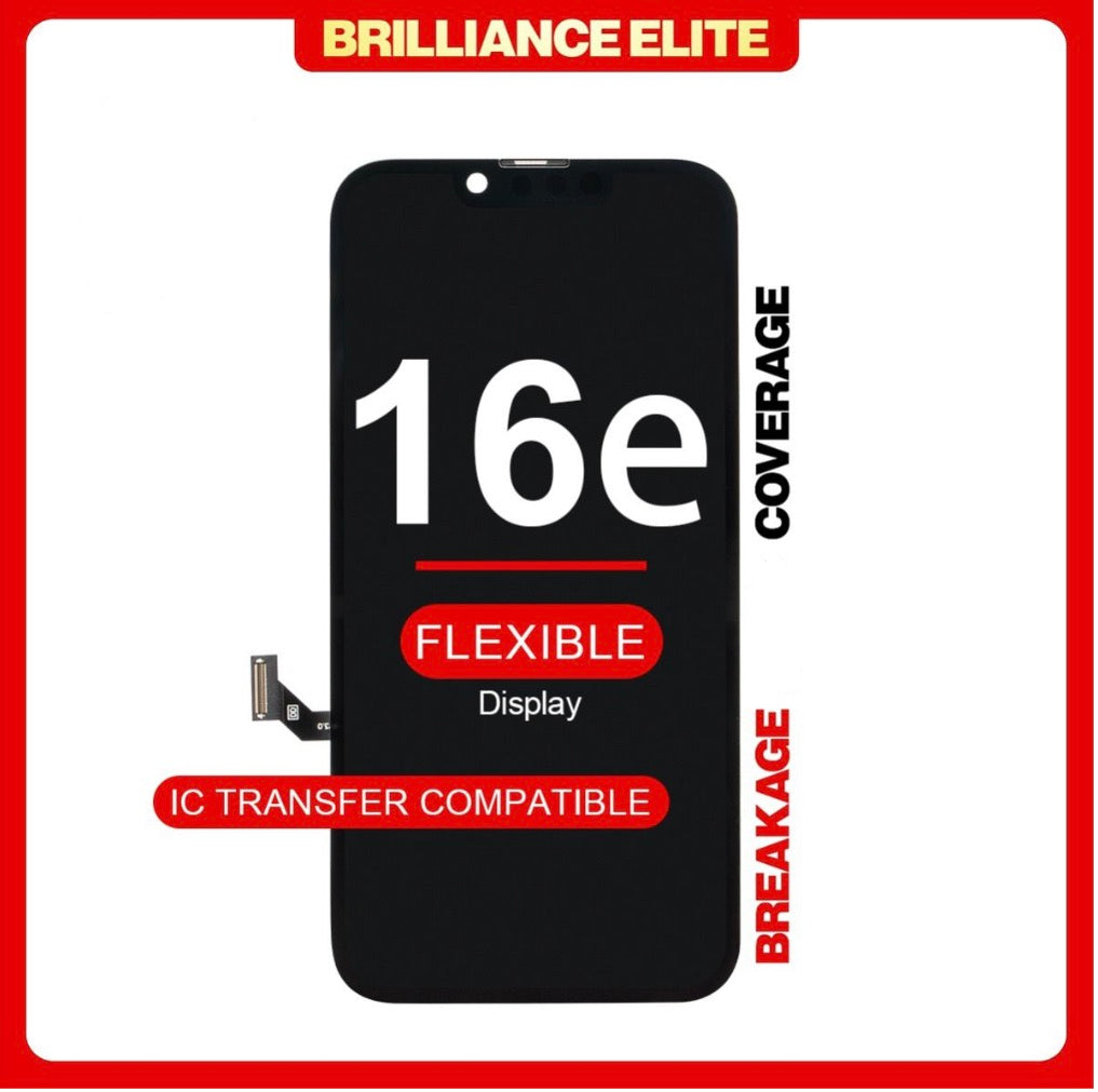 Brilliance Elite iPhone 16e / 17e LCD With Touch Black Soft OLED (R-IC)