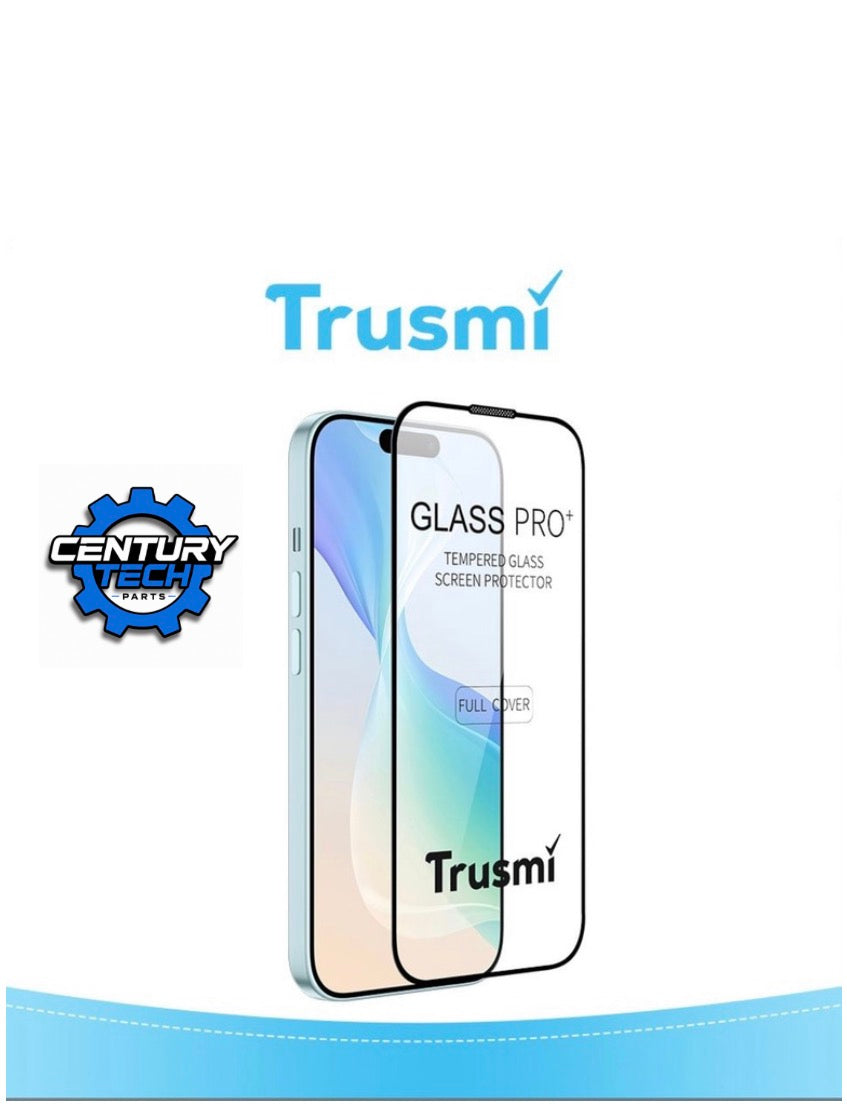 TRUSMI Clear Transparent Tempered Glass Screen Protector for iPhone 16 Plus - 10-Pack