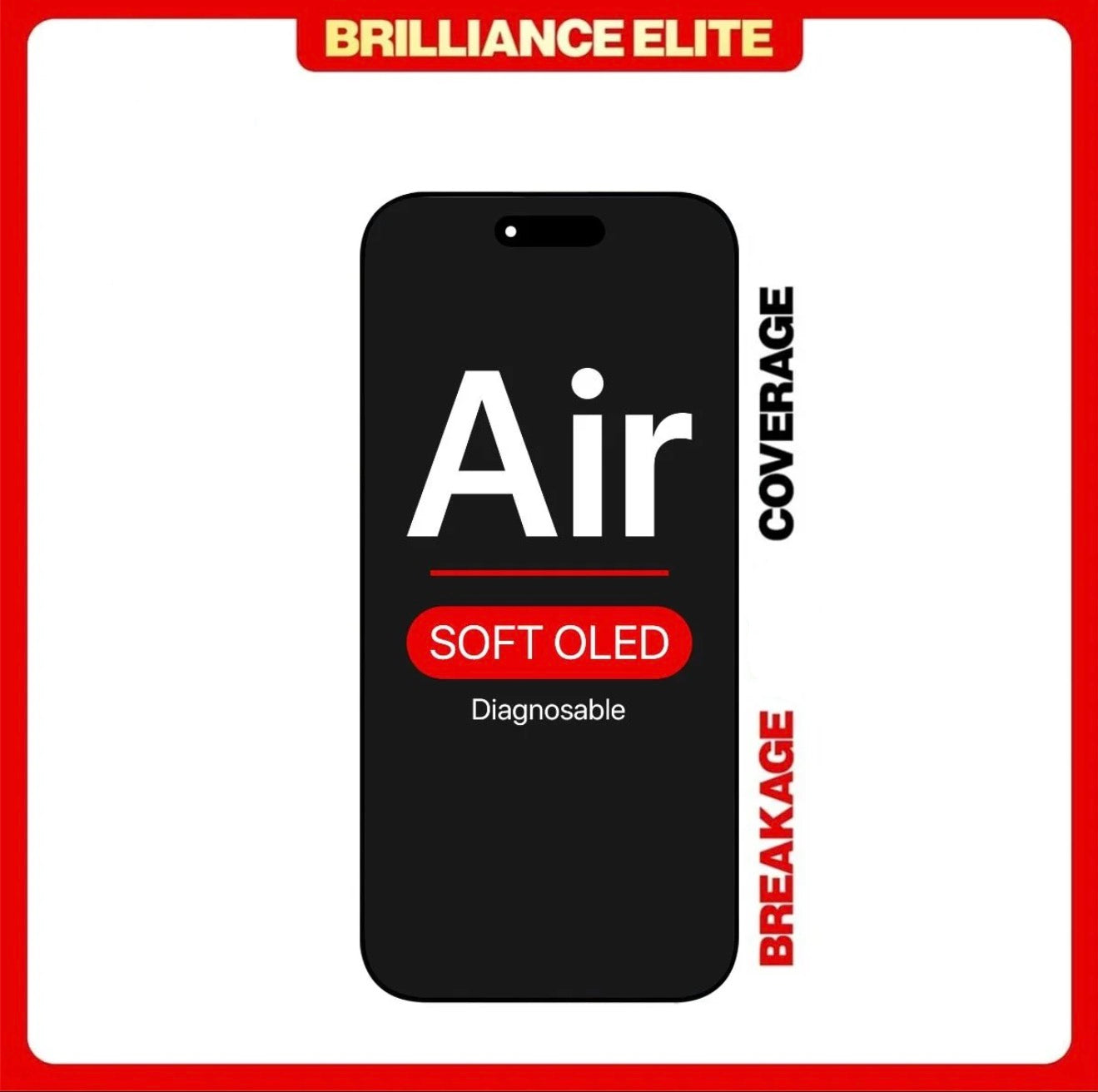 Brilliance Elite iPhone Air LCD with Touch Black Soft OLED