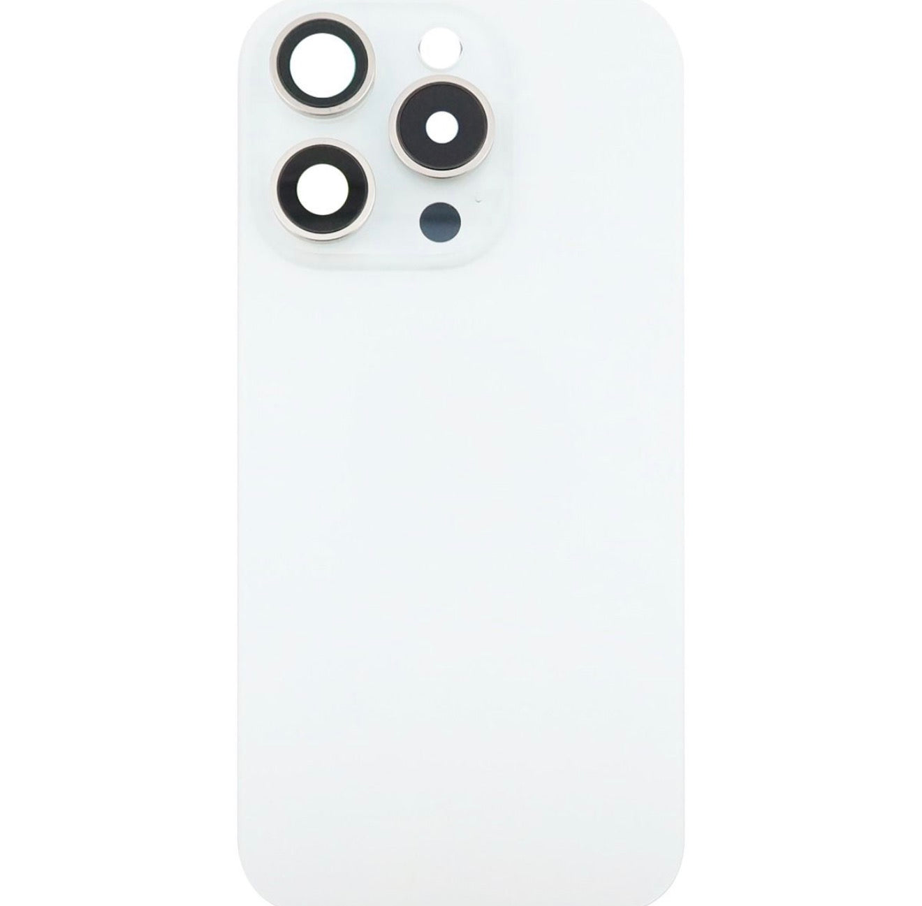 iPhone 15 Pro Max Back Glass W/Steel Plate White Titanium (OEM PULL)