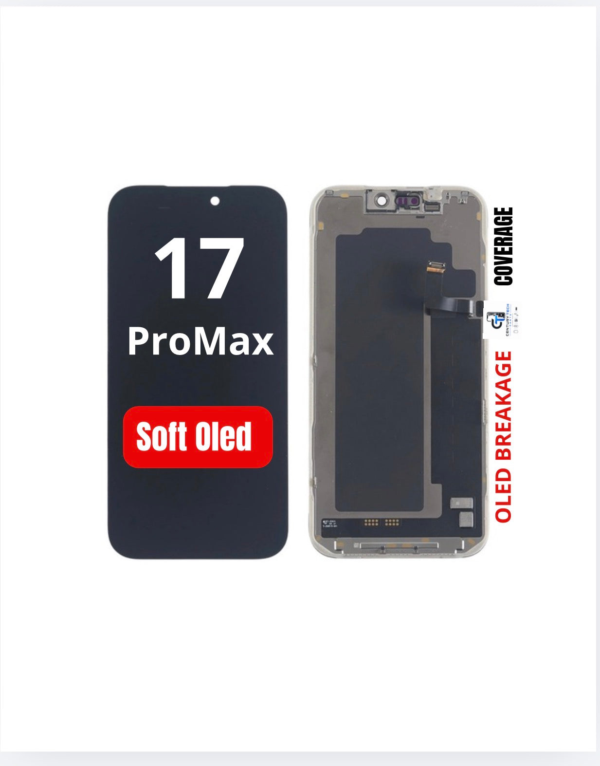 iPhone 17 Pro Max LCD With Touch Black Soft OLED – CenturyTech Parts