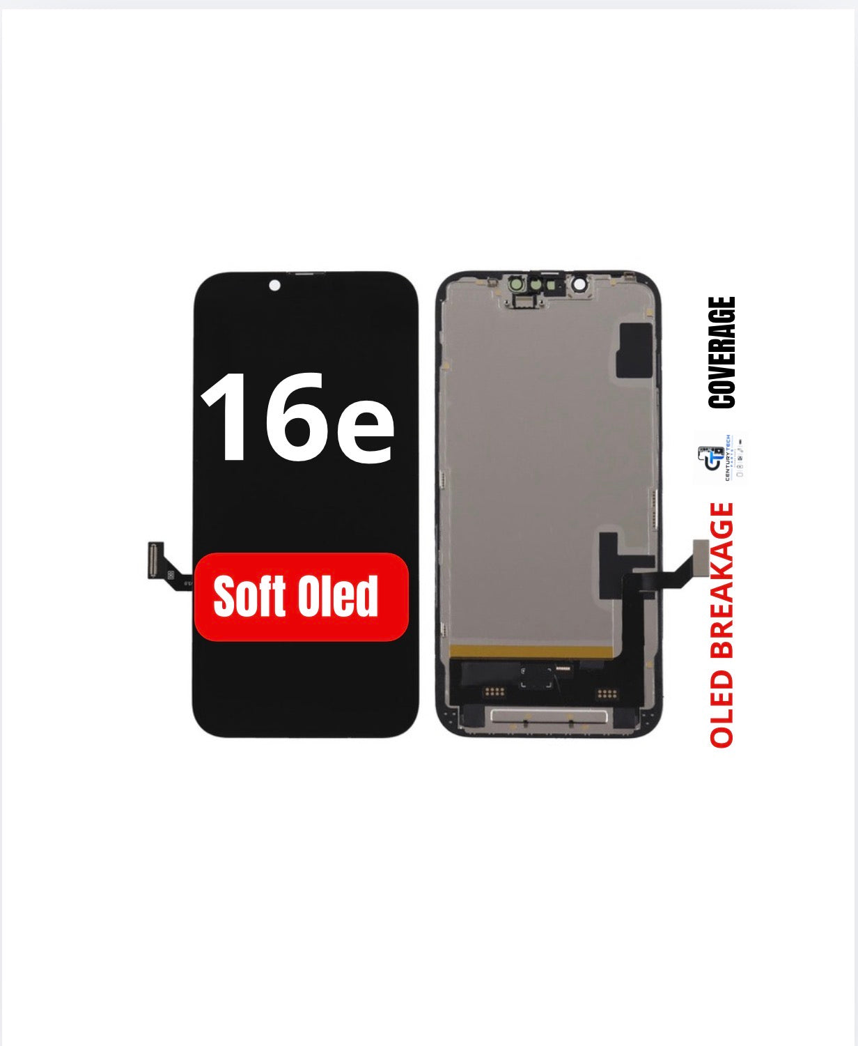 Brilliance Elite iPhone 16e / 17e LCD With Touch Black Soft OLED (R-IC)